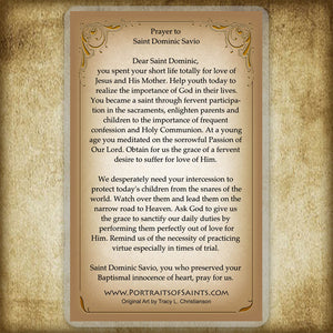 St. Dominic Savio Holy Card