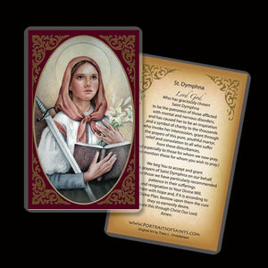 St. Dymphna Holy Card