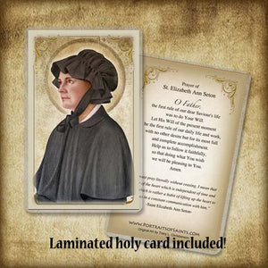 St. Elizabeth Ann Seton Plaque & Holy Card Gift Set