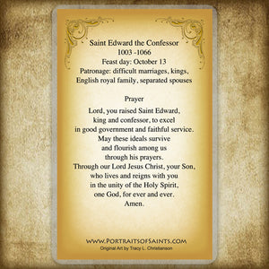 St. Edward the Confessor Holy Card