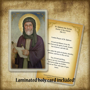 St. Ephrem the Syrian Pendant & Holy Card Gift Set