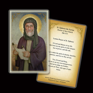 St. Ephrem the Syrian Holy Card