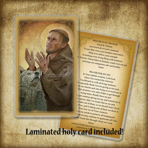 St. Francis of Assisi (B) Plaque & Holy Card Gift Set