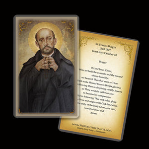 St. Francis Borgia Holy Card