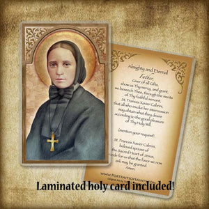 St. Frances Xavier Cabrini Plaque & Holy Card Gift Set