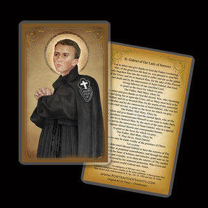 St. Gabriel of Our Lady of Sorrows Holy Card