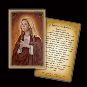 St. Genevieve Holy Card