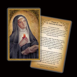 St. Gertrude the Great Holy Card
