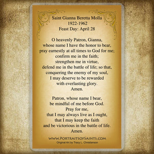 St. Gianna Molla (B) Holy Card