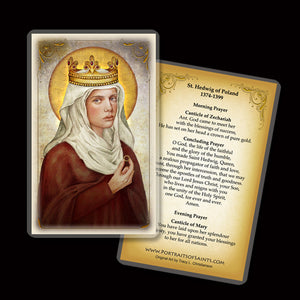 St. Hedwig of Poland Holy Card