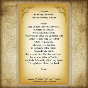 St. Hilary of Poitiers Holy Card
