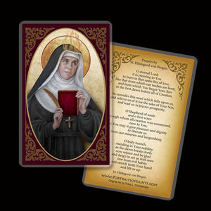 St. Hildegard of Bingen Holy Card