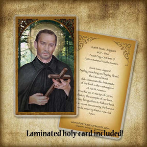 St. Isaac Jogues Plaque & Holy Card Gift Set