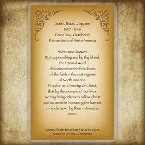 St. Isaac Jogues Holy Card - Portraits of Saints St. Isaac Jogues Holy Card - Portraits of Saints