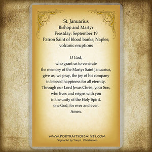 St. Januarius Holy Card