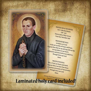 St. John Berchmans Plaque & Holy Card Gift Set