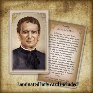 St. John Bosco Plaque & Holy Card Gift Set