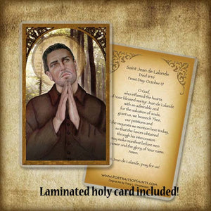 St. Jean de Lalande Plaque & Holy Card Gift Set