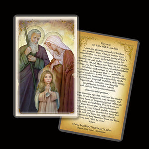 St. Joachim and St. Anne with the Child Mary Holy Card