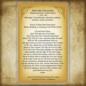 St. John Chrysostom Holy Card