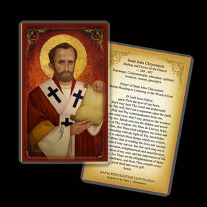St. John Chrysostom Holy Card