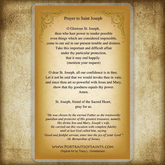 St. Joseph the Child Holy Card - Portraits of Saints
