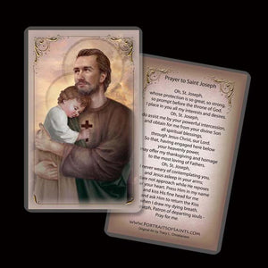 St. Joseph and Baby Jesus Holy Card