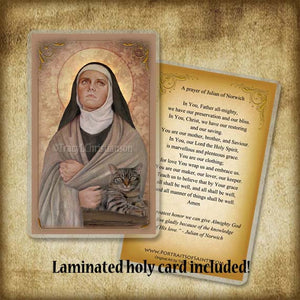 St. Julian of Norwich Plaque & Holy Card Gift Set
