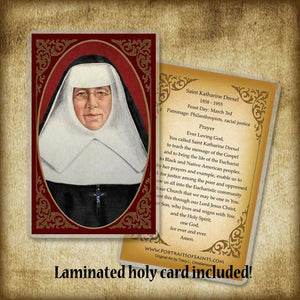 St. Katharine Drexel Plaque & Holy Card Gift Set