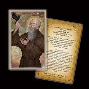St. Kevin of Glendalough Holy Card