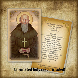 St. Lawrence of Brindisi Plaque & Holy Card Gift Set