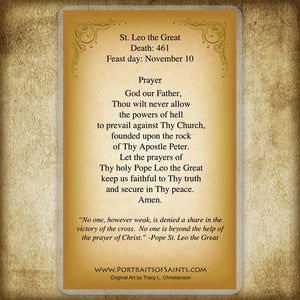 St. Leo the Great Holy Card