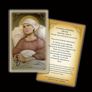 St. Lidwina of Schiedam Holy Card