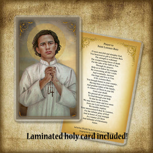 St. Lorenzo Ruiz Plaque & Holy Card Gift Set