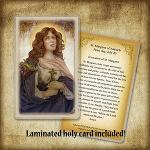 St. Margaret of Antioch Pendant & Holy Card Gift Set