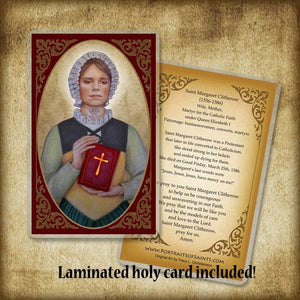 St. Margaret Clitherow Plaque & Holy Card Gift Set