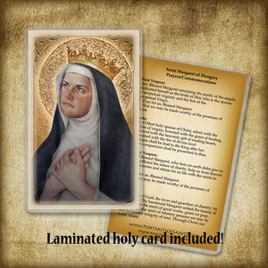 St. Margaret of Hungary Plaque & Holy Card Gift Set