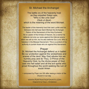 St. Michael the Archangel Holy Card