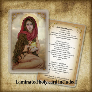 St. Mary Magdalene (C) Plaque & Holy Card Gift Set