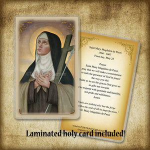 St. Mary Magdalen de Pazzi Plaque & Holy Card Gift Set