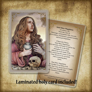 St. Mary Magdalene (A) Plaque & Holy Card Gift Set