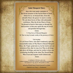 St. Margaret Mary Alacoque Holy Card