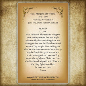 St. Margaret of Scotland Holy Card