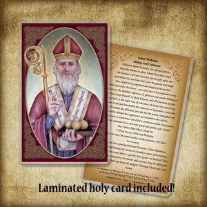 St. Nicholas Plaque & Holy Card Gift Set
