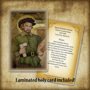 St. Nicholas Owen Plaque & Holy Card Gift Set
