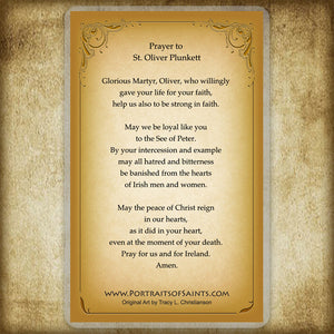 St. Oliver Plunkett Holy Card