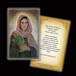 St. Olivia Holy Card