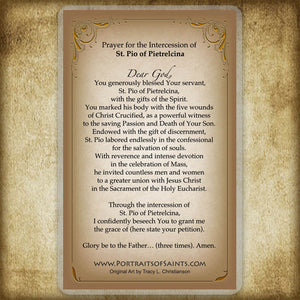 St. Padre Pio (B) Holy Card
