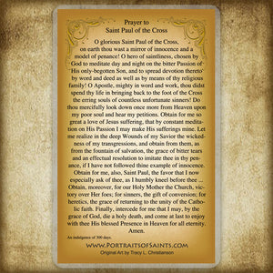 St. Paul of the Cross Holy Card