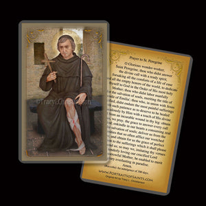 St. Peregrine Laziosi Holy Card